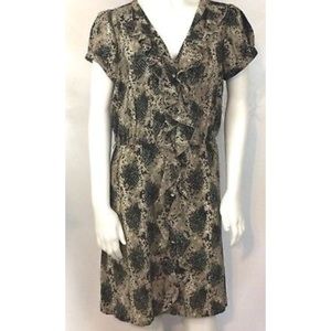 🧚🏻‍♀️INC🧚🏻‍♀️100% SILK JEWEL BUTTONED DRESS